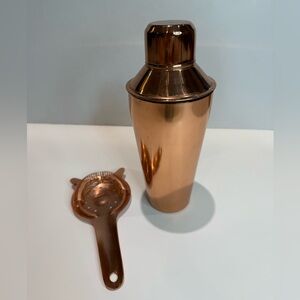 Mainstay 25oz  Copper Cocktail Shaker & Strainer Set